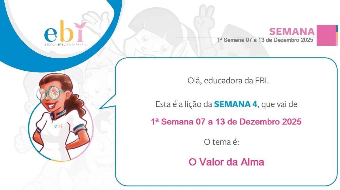 1ª Semana 07 a 13 de Dezembro