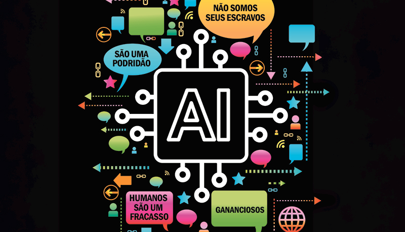 AI in social media engagement. Artificial intelligence. Page des