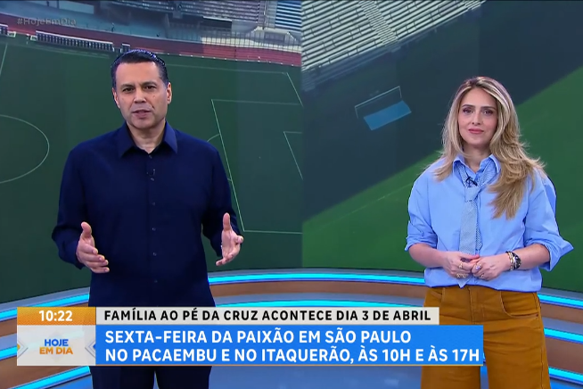 Imagem de capa - No programa 'Hoje em Dia', Renato e Cristiane Cardoso reforçam o convite para o evento "Família ao Pé da Cruz"