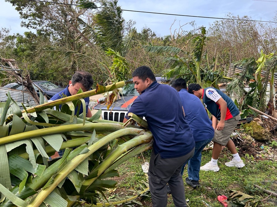 Tufão Sinlaku ações emergenciais da Universal levam ajuda a ilhas afetadas na Oceania