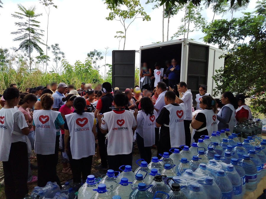 Unisocial apoia vítimas de fortes chuvas no Equador