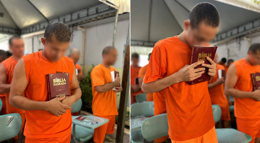 Fome da Palavra leva Bíblias e batismo a internos no Maranhão