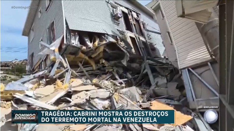 Imagem de capa - Terremoto na Venezuela: Domingo Espetacular (28) mostra o drama das vítimas