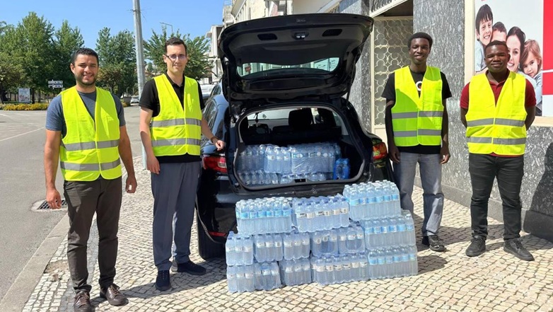 Unisocial doa mais de 7 mil garrafas de água e reforça apoio a bombeiros durante incêndios em Portugal