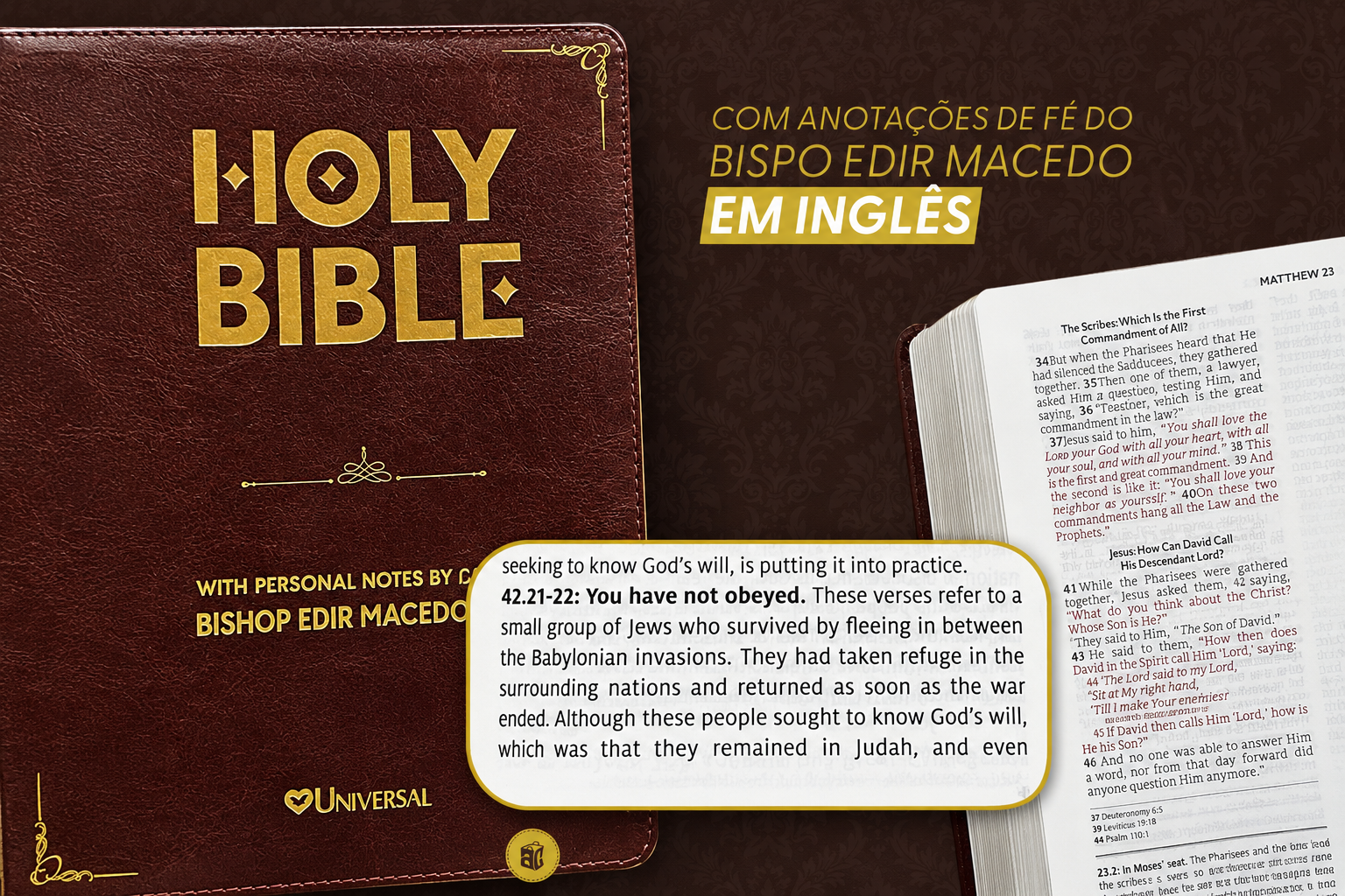 Imagem de capa - A espera acabou: Bíblia Sagrada em inglês com anotações do Bispo Macedo já está disponível