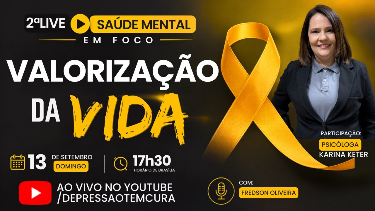 Imagem de capa - 2ª Live Saúde Mental em Foco aborda valorização da vida durante o Setembro Amarelo