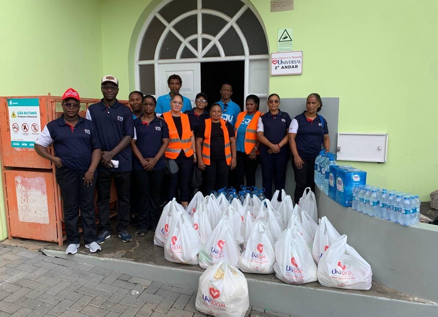 Unisocial entrega 200 kg de alimentos a famílias na Ilha do Fogo