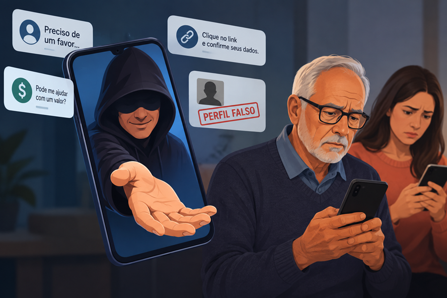 Imagem de capa - Do perfil falso ao deepfake: como os golpes digitais estão mudando