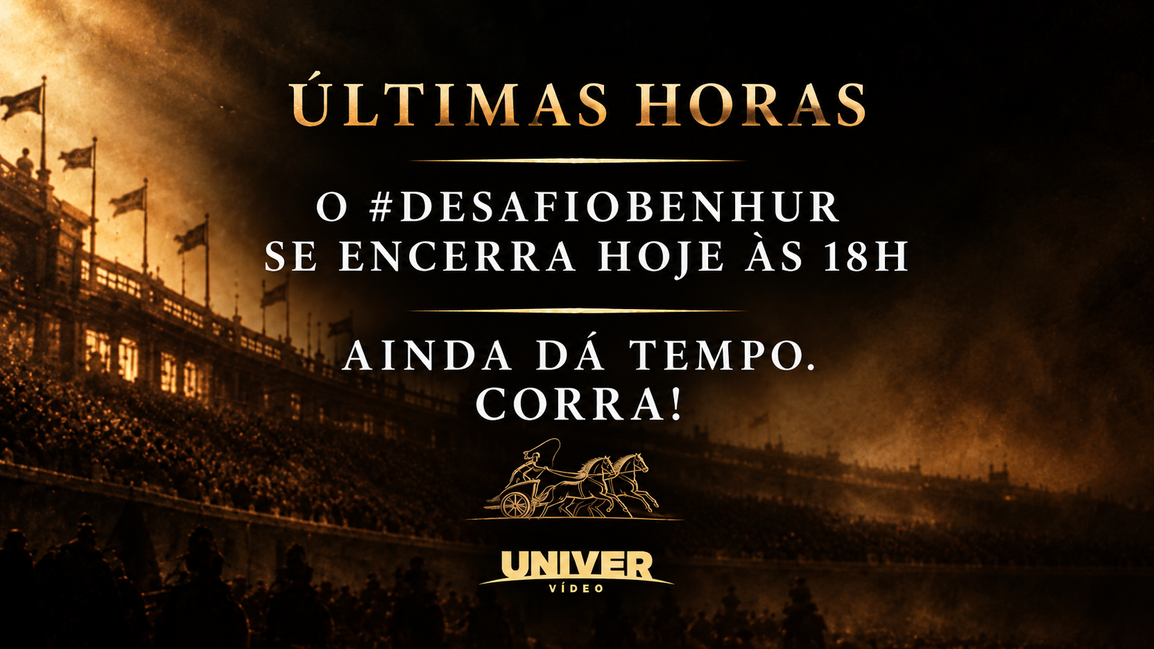 Imagem de capa - Últimas horas: Desafio Ben-Hur termina hoje