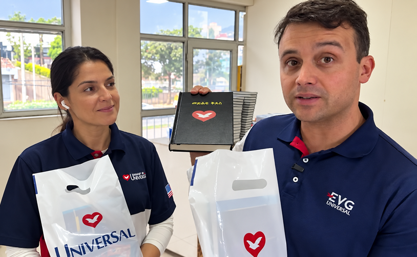 Unisocial doa kits escolares a estudantes na Etiópia