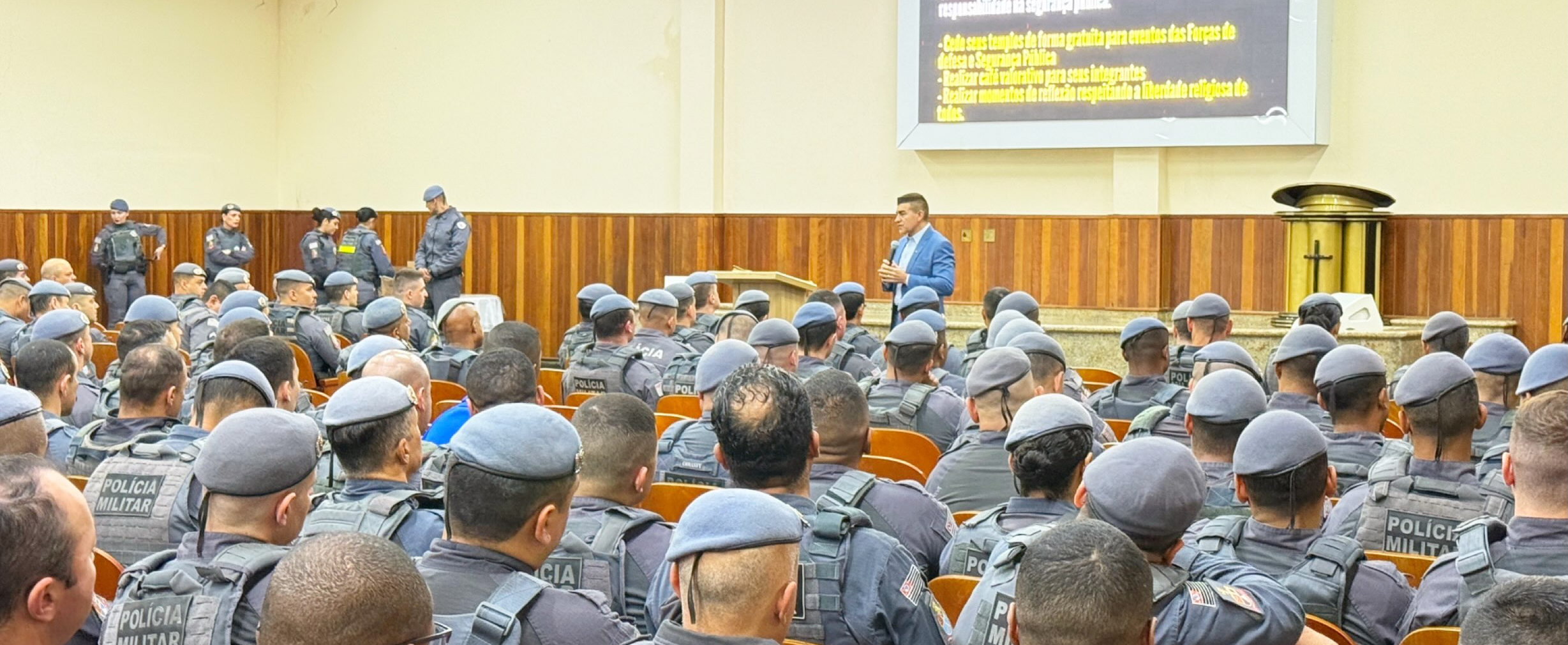 Imagem de capa - Capelania UFP participa de ciclo de palestras voltado a policiais militares em São Paulo
