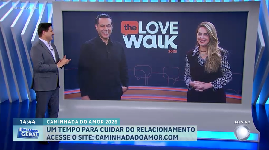 Imagem de capa - Renato e Cristiane Cardoso falam sobre a Caminhada do Amor no Balanço Geral