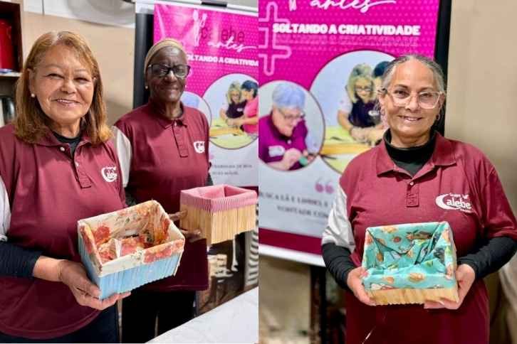Imagem de capa - Grupo Calebe promove integração entre idosos com aulas de pintura no RS