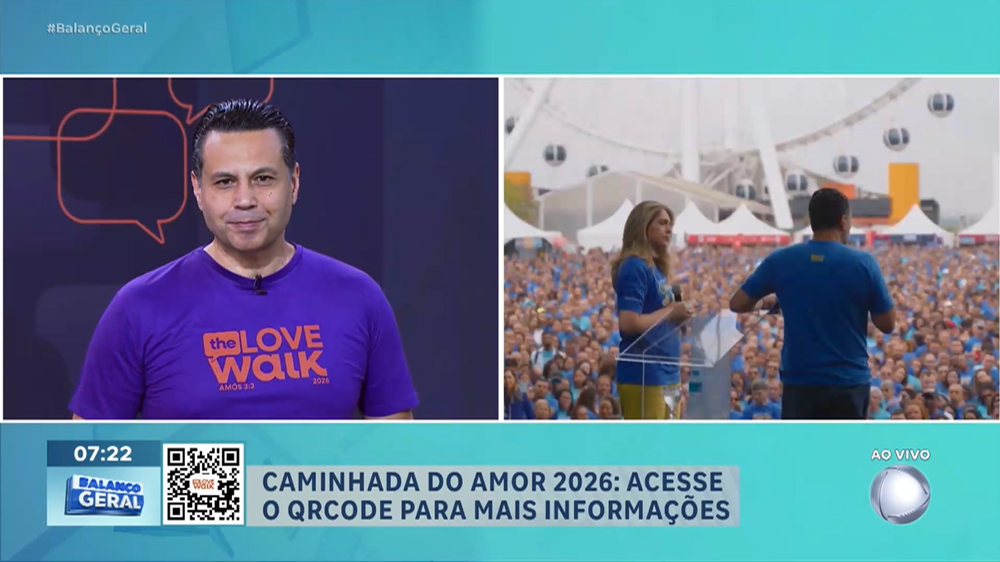 Imagem de capa - No Balanço Geral Manhã, Renato Cardoso detalha a Caminhada do Amor 2026