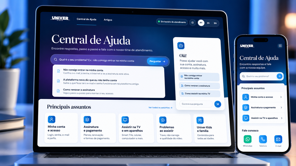Imagem de capa - UNIVER Vídeo: conheça a Central de Ajuda