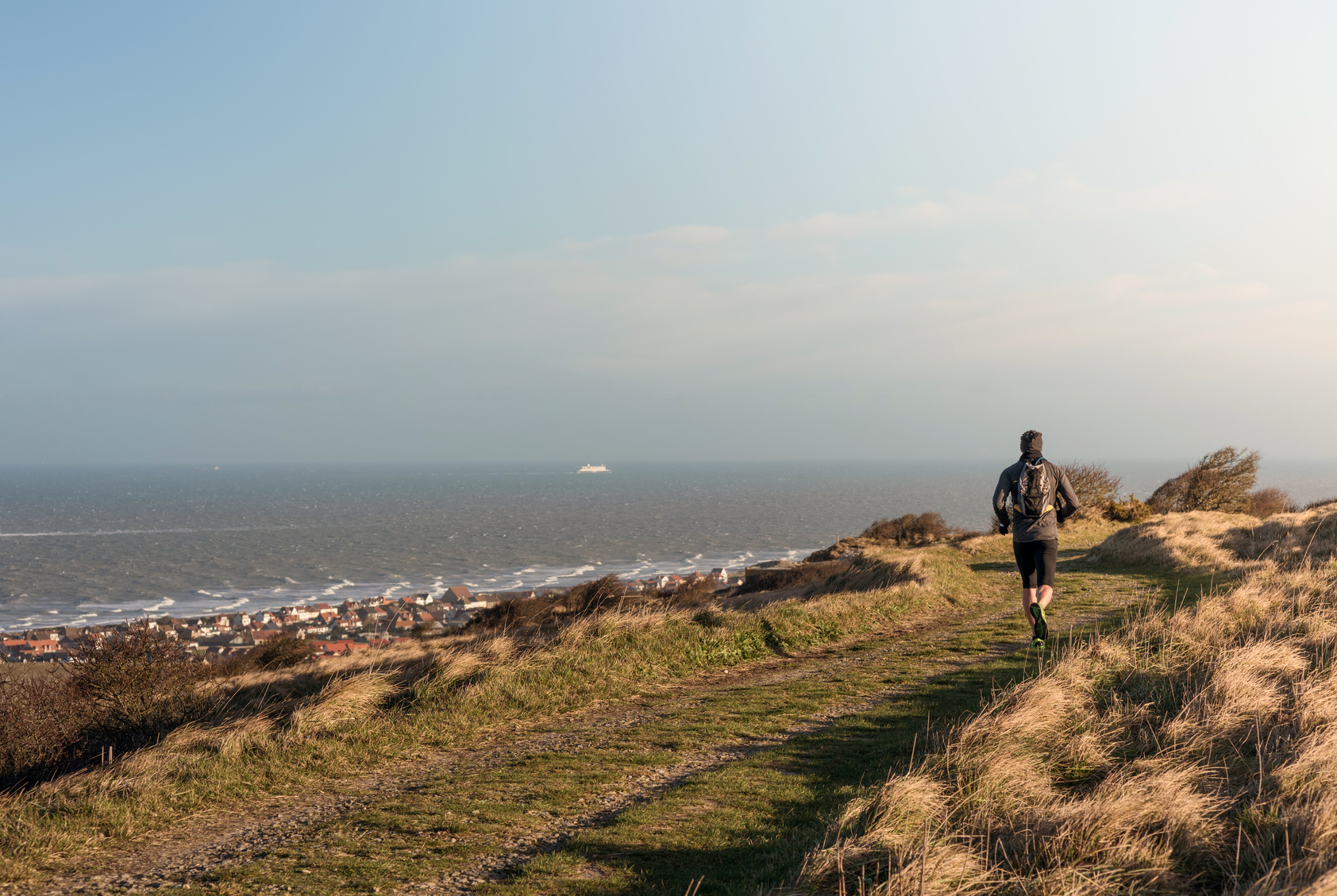 joggeur sur la côte