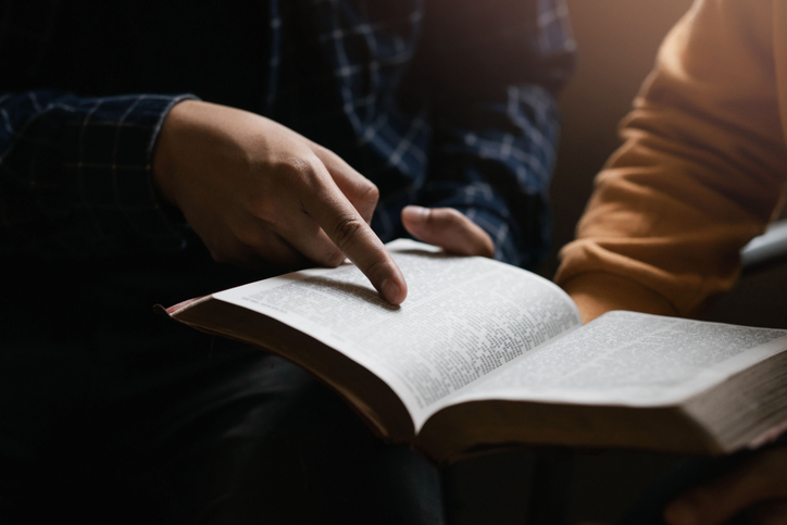 two lovers studying the bible It is God’s love for Christians.
